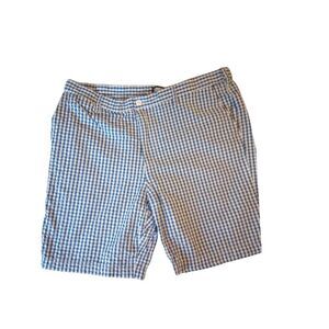 Lands end blue checkered traditional fit men's shorts Sz 40